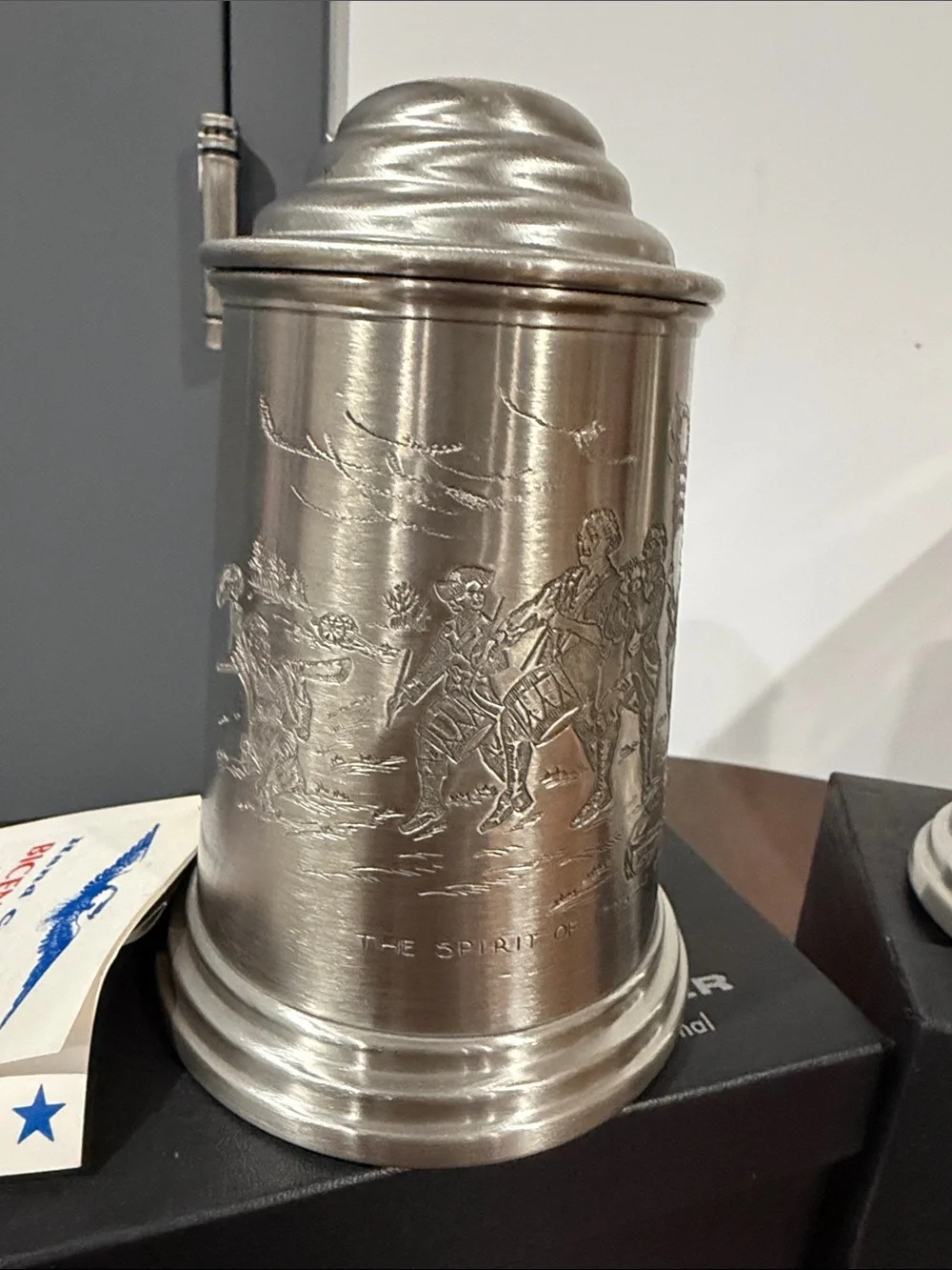 Shuler Pewter Tankard Mug - Silver Finish